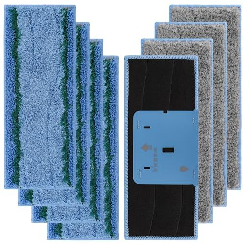 Sgizoku Lot de 8 chiffons de nettoyage lavables pour iRobot Braava M6, serpillères réutilisables, pour iRobot Braava Jet M6134 (M6 Mixed 8 pièces)