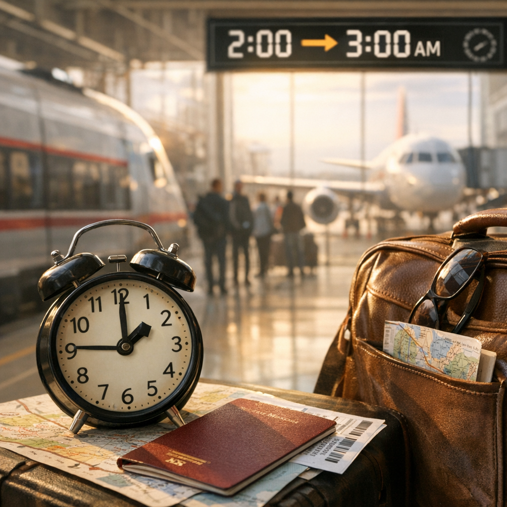 Voyager pendant le changement d’heure : trains, vols et frontières à vérifier