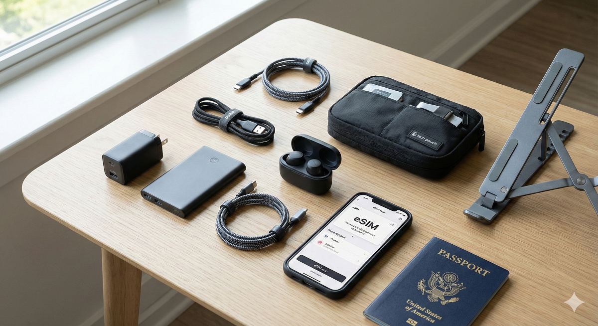 Gear Tech de Voyage : Le kit minimaliste et puissant du voyageur moderne