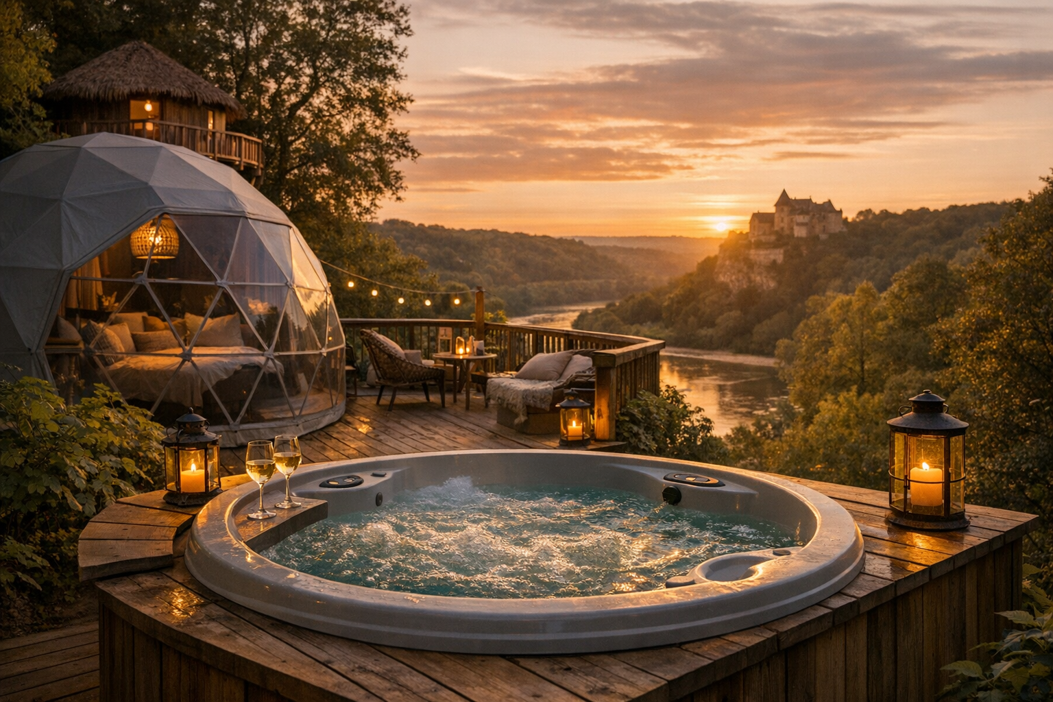 Nuit insolite Dordogne avec jacuzzi  le bon séjour à deux - MyBlox