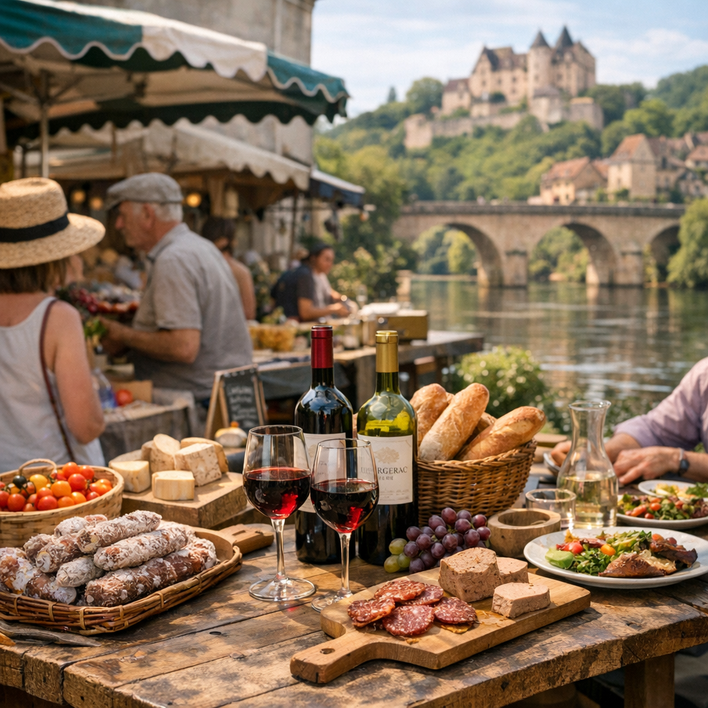 Goûter le terroir&nbsp;: marchés, vins de Bergerac et tables d’hôtes