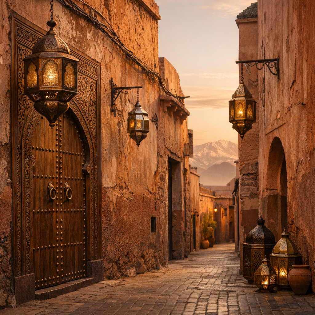 À Marrakech, les priorités sont la médina, Jemaa el-Fna, la Koutoubia, les souks, le palais Bahia, la médersa Ben Youssef, le Jardin Majorelle et quelques musées choisis. En 3 jours, restez en ville ; en 5 jours, ajoutez l’Agafay, l’Atlas ou une parenthèse hammam et rooftop.
