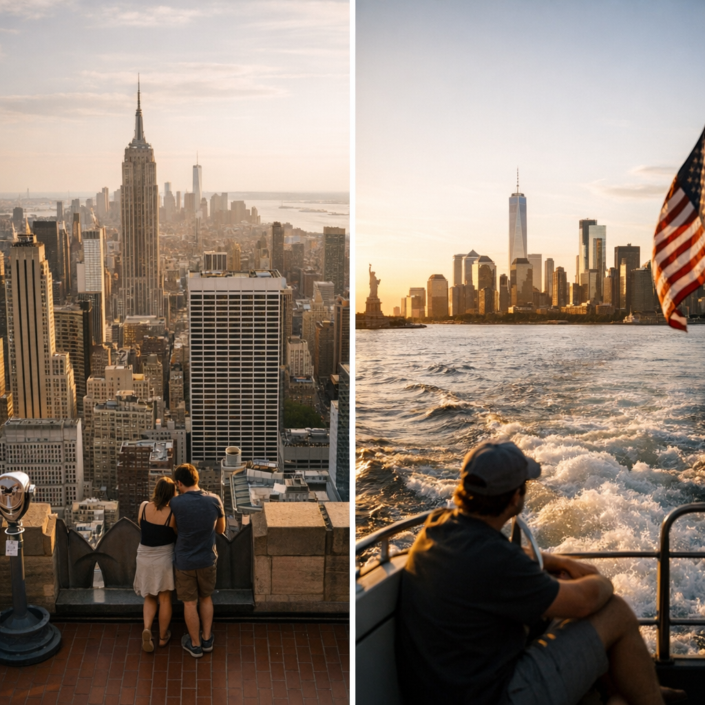 Prendre de la hauteur ou voir New York depuis l’eau&nbsp;: quel point de vue choisir&nbsp;?