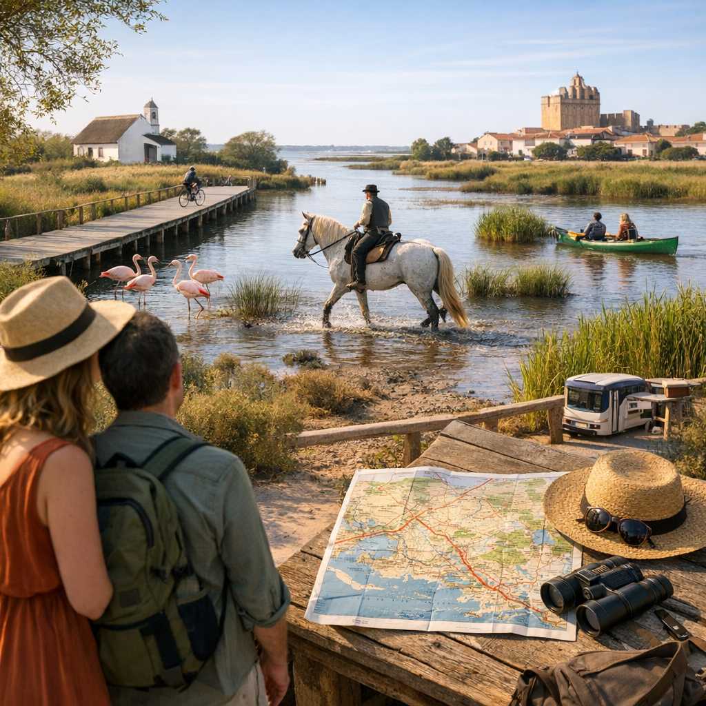 Itinéraires testés : visiter la Camargue en 1, 3 ou 4 jours, avec option sans voiture