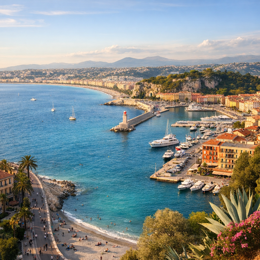 Promenade des Anglais, Baie des Anges et Port Lympia : lire Nice côté mer